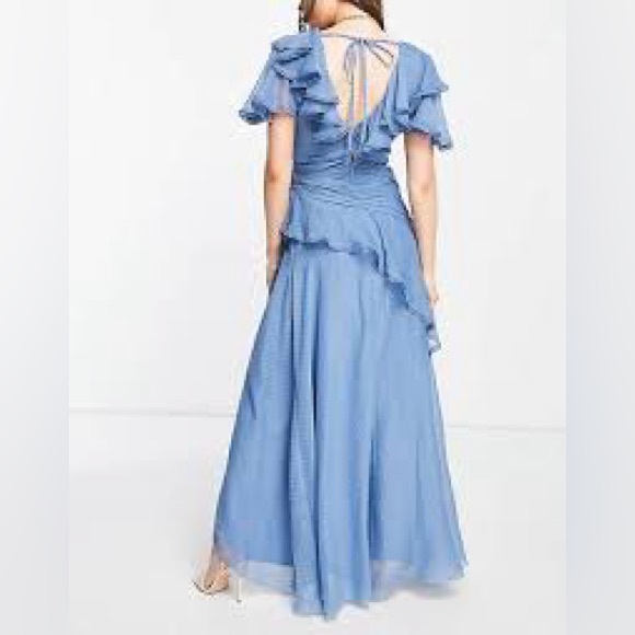 ASOS Curve Chiffon Maxi Bridesmaid Dress - Picture 9 of 9